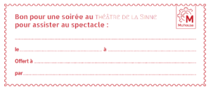 Bon cadeau du Théâtre de la sinne